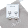 CHOMEL Pearl Cubic Zirconia Drop Earrings