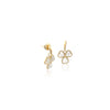 Leaf Clover Simulated Moonstone Earrings - CHOMEL