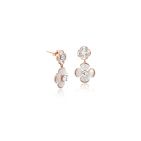 Flower Simulated Moonstone Earrings - CHOMEL
