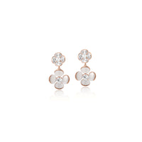 Flower Simulated Moonstone Earrings - CHOMEL