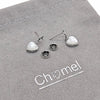 Heart Mother of Pearl Rhodium Earrings - CHOMEL