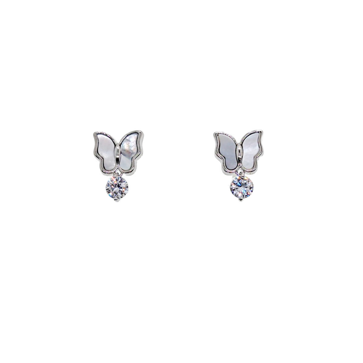 Butterfly Mother of Pearl Earrings - CHOMEL