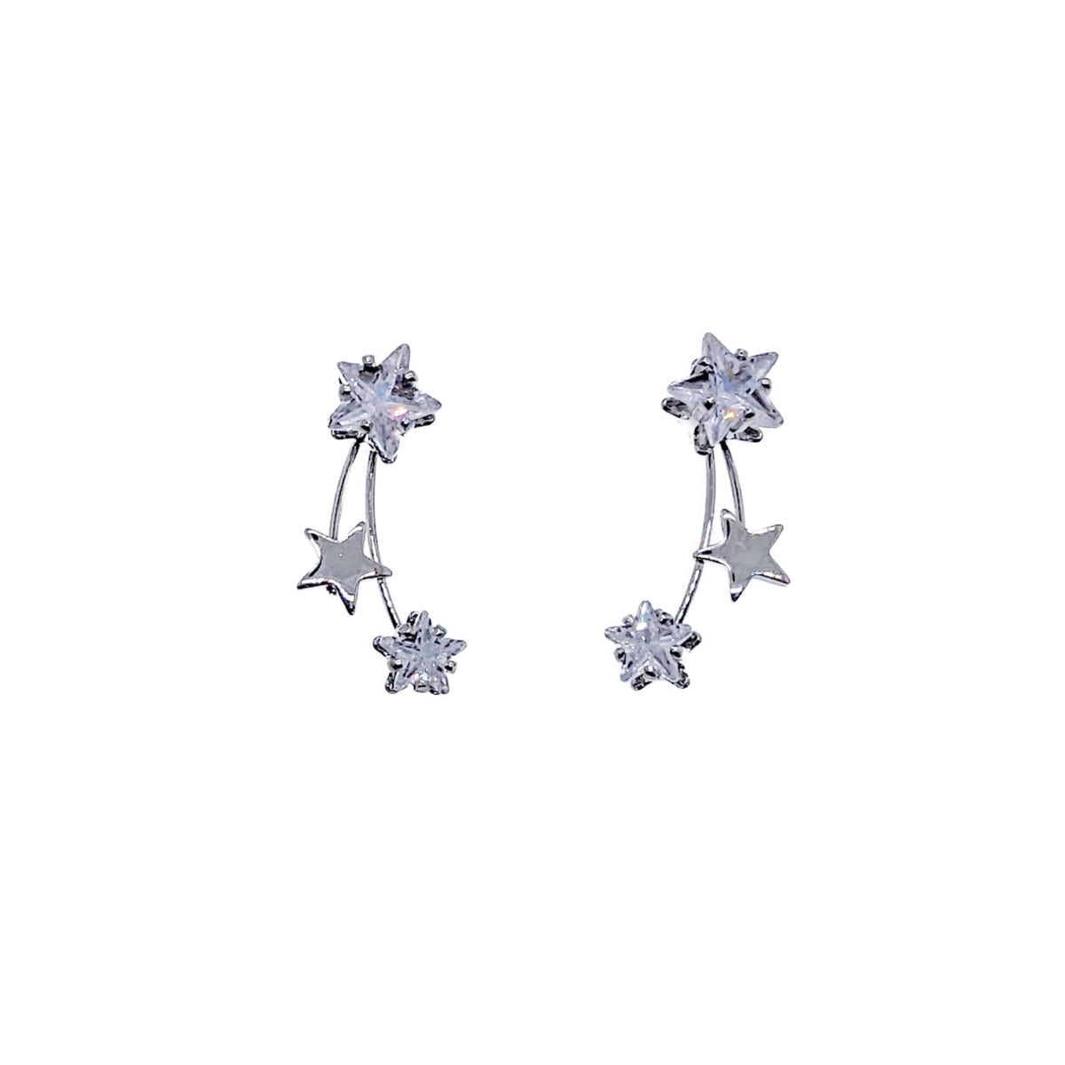Star Cubic Zirconia Earrings - CHOMEL