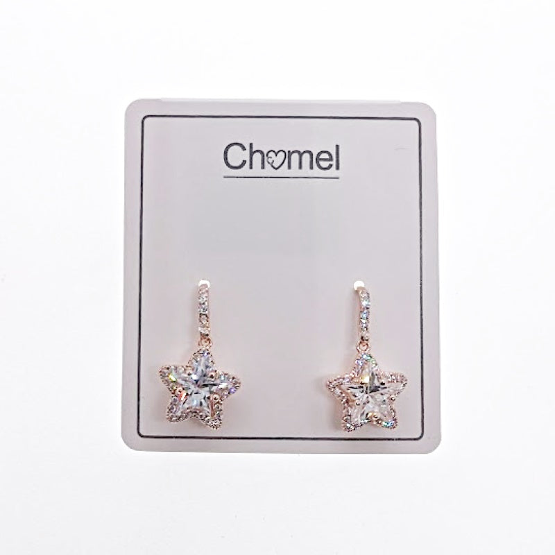 Star Cubic Zirconia Earrings - CHOMEL