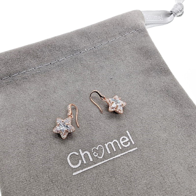 Star Cubic Zirconia Earrings - CHOMEL