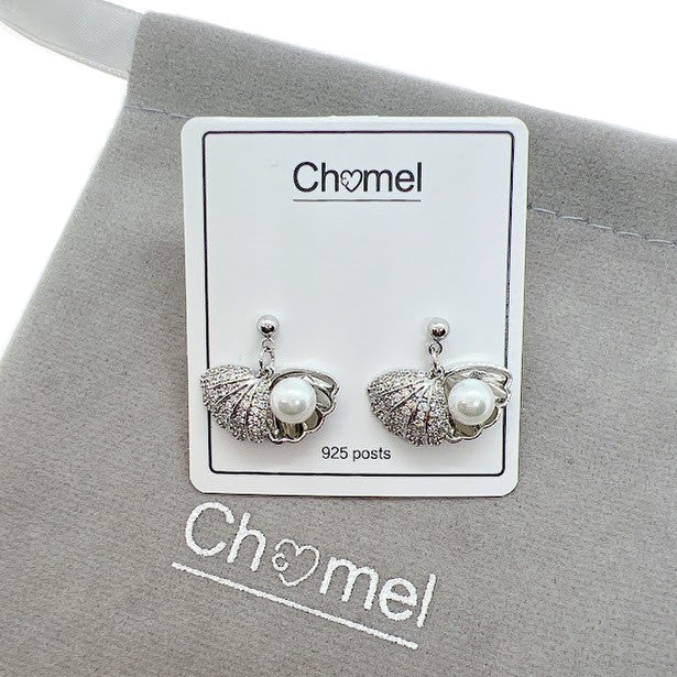 Shell Cubic Zirconia Earring - CHOMEL