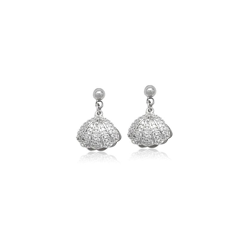 Shell Cubic Zirconia Earring - CHOMEL