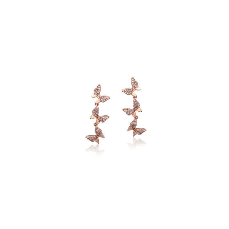 Butterfly Cubic Zirconia Earrings - CHOMEL