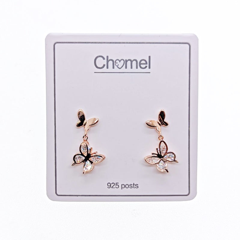 Butterfly Cubic Zirconia Earrings - CHOMEL