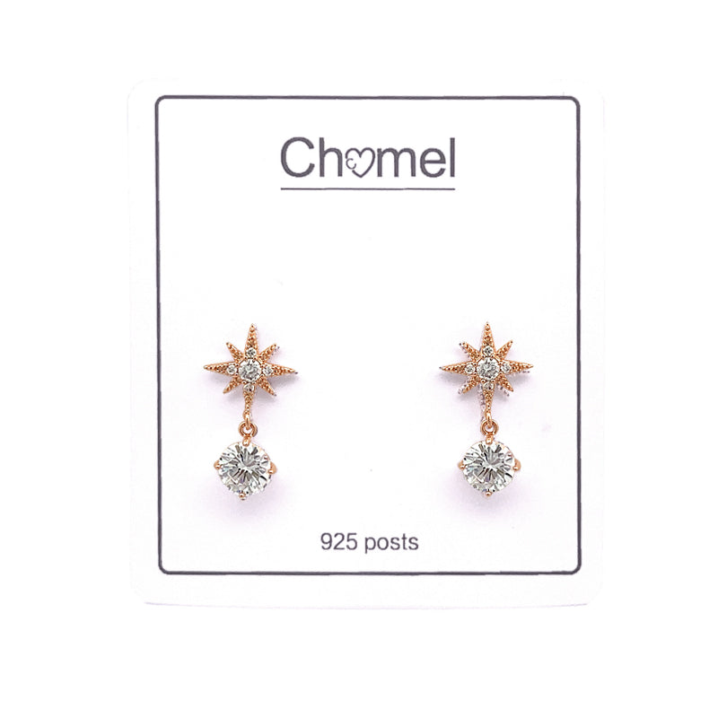 Star Cubic Zirconia Earrings - CHOMEL