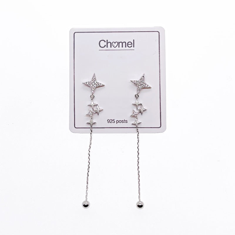 Star Cubic Zirconia Earrings - CHOMEL