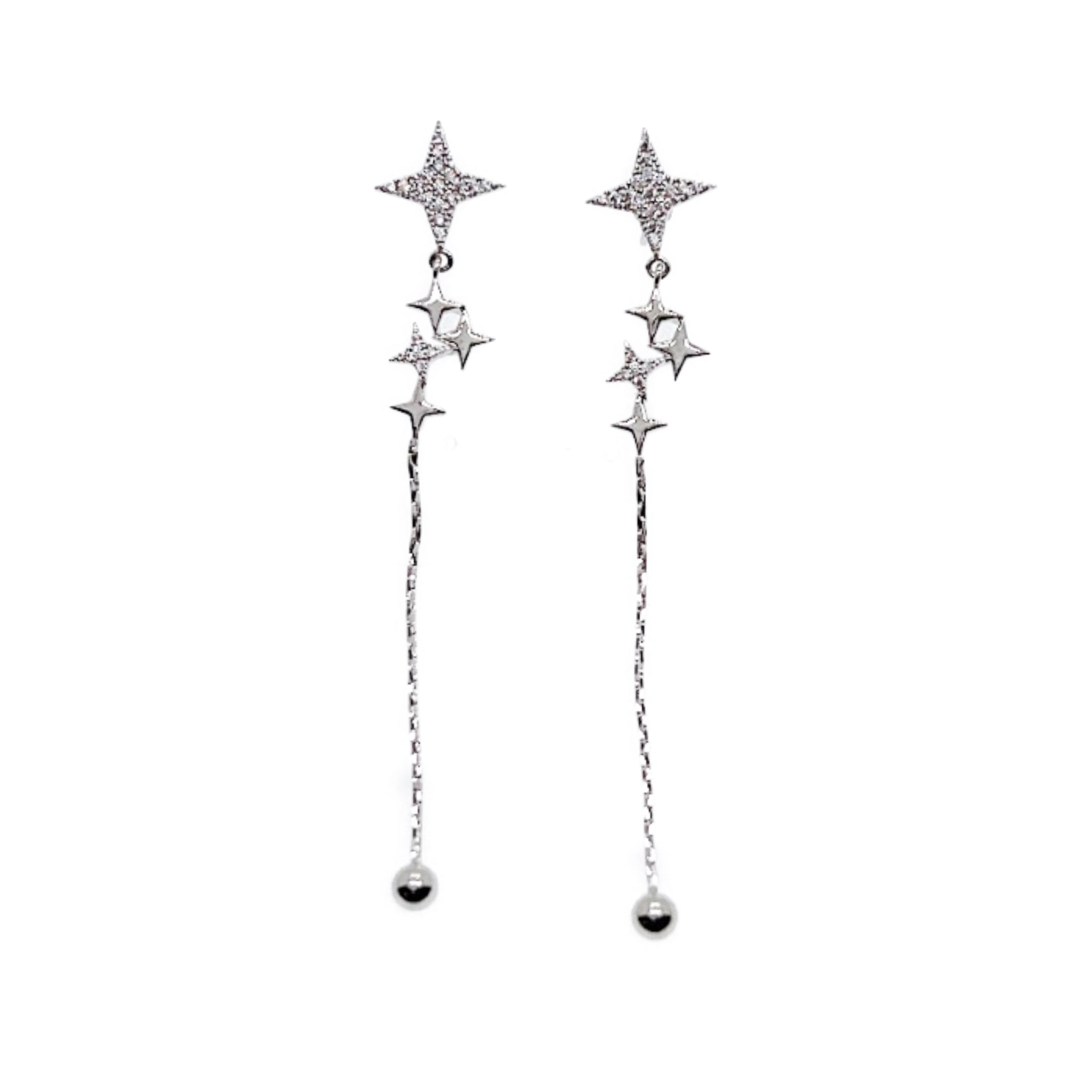 Star Cubic Zirconia Earrings - CHOMEL