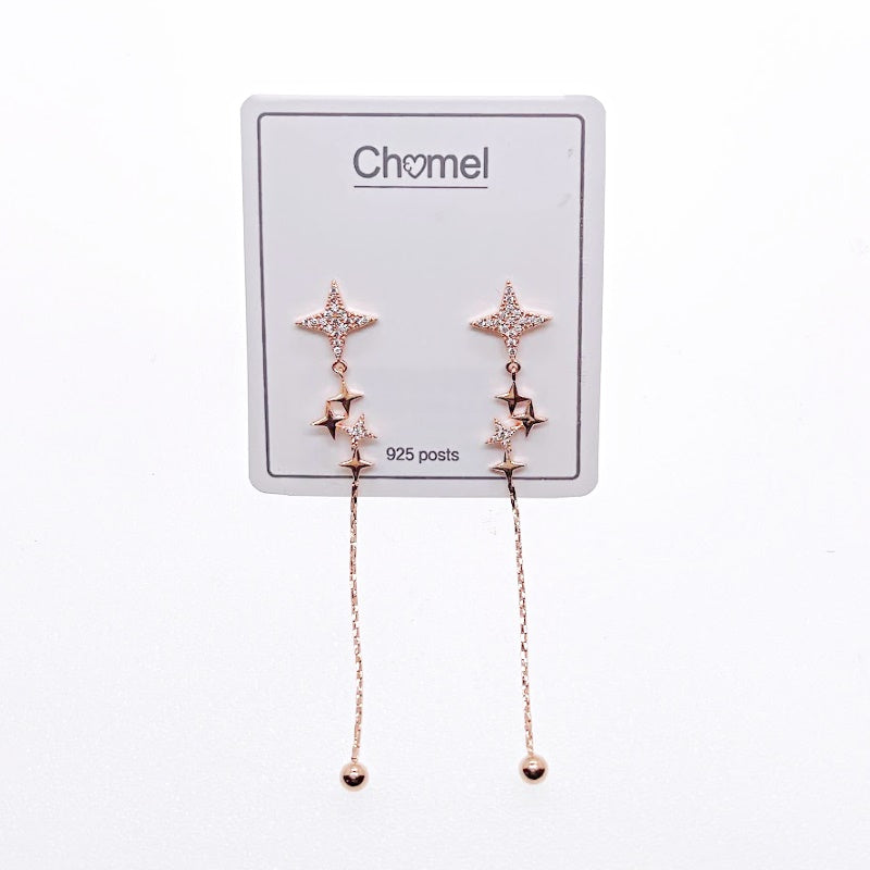 Star Cubic Zirconia Earrings - CHOMEL