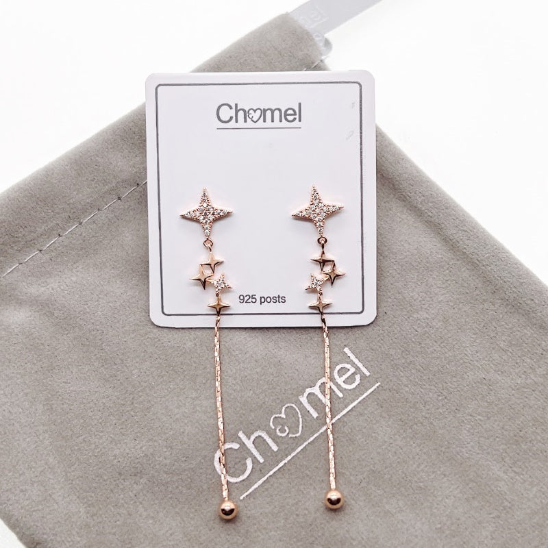 Star Cubic Zirconia Earrings - CHOMEL