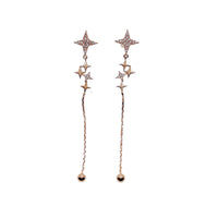 Star Cubic Zirconia Earrings - CHOMEL