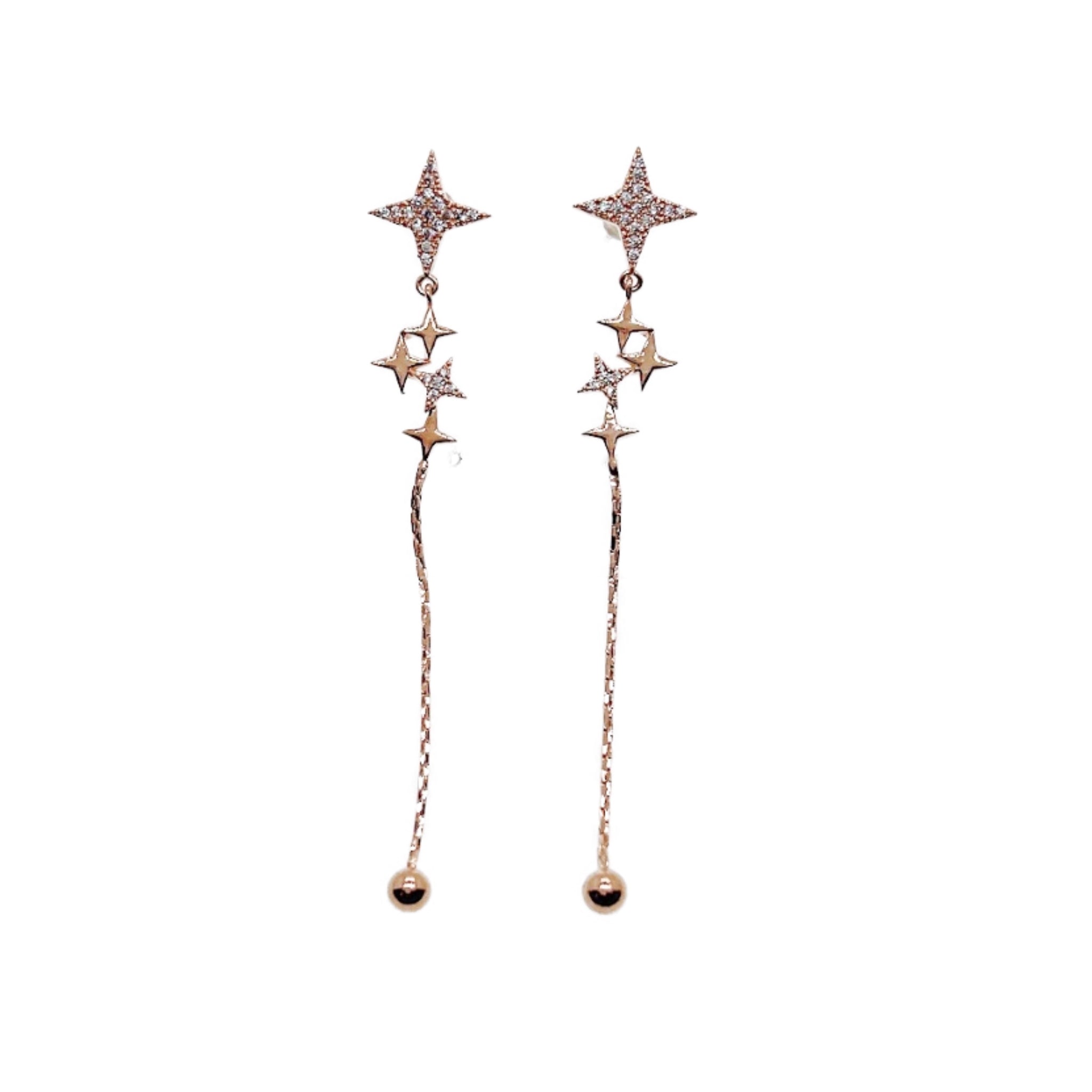Star Cubic Zirconia Earrings - CHOMEL