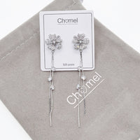 Flower Cubic Zirconia Earrings - CHOMEL