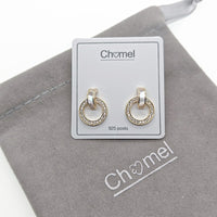 Mother of Pearl Gold Earrings - CHOMEL
