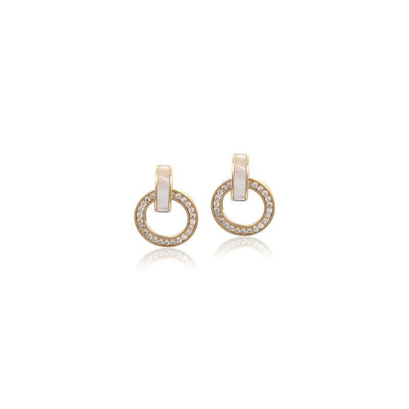 Mother of Pearl Gold Earrings - CHOMEL
