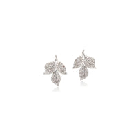Leaf  Cubic Zirconia  Earrings - CHOMEL