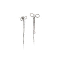 Ribbon Cubic Zirconia Earrings - CHOMEL