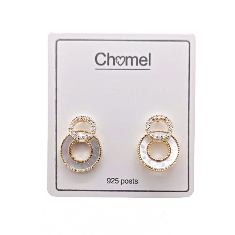 Mother of Pearl Gold Earrings - CHOMEL