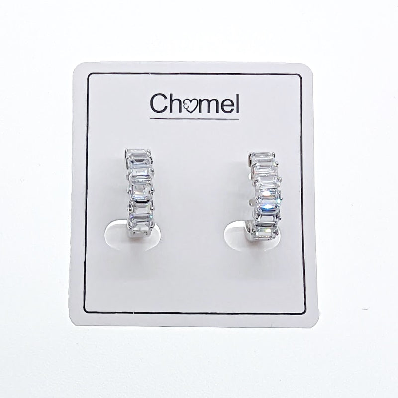 Cubic Zirconia Hoop Earrings - CHOMEL