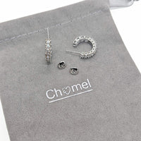 Cubic Zirconia Hoop Earrings - CHOMEL