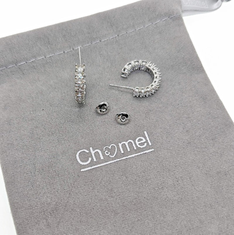 Cubic Zirconia Hoop Earrings - CHOMEL