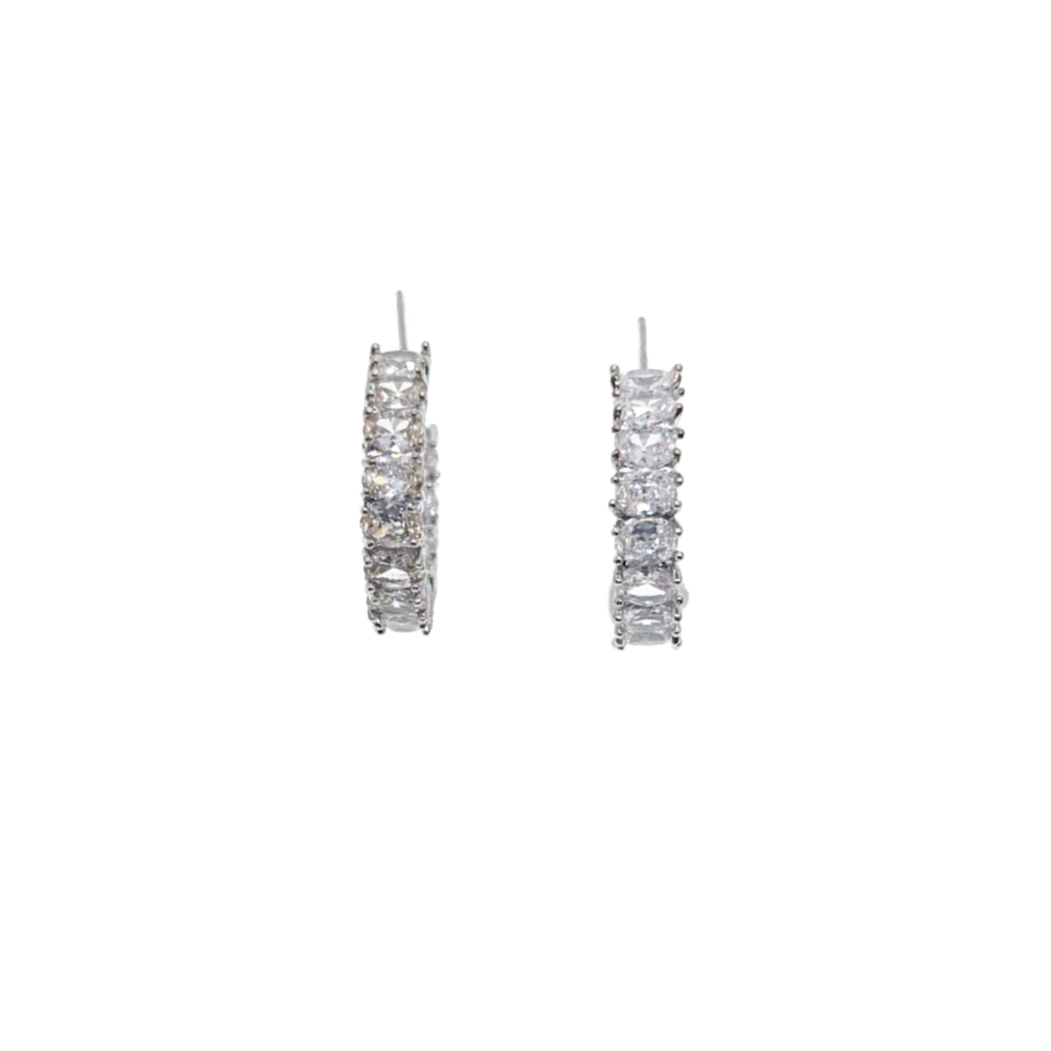 Cubic Zirconia Hoop Earrings - CHOMEL