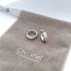 CHOMEL Mother of Pearl Rhodium Hoop Earrings.