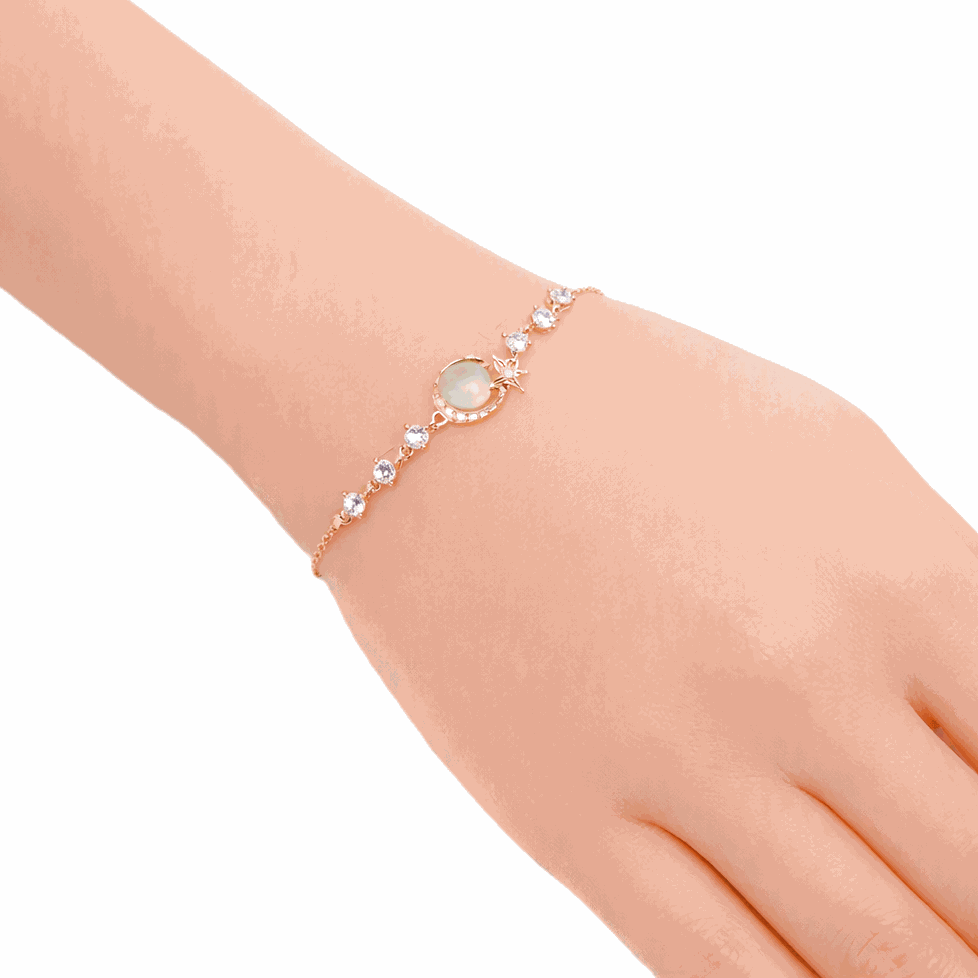 Moonstone Crescent Bracelet