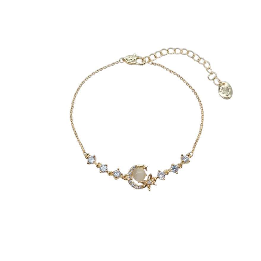 Moonstone Crescent Bracelet
