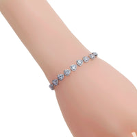 花立方氧化锆手链