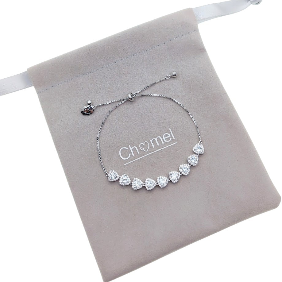 花立方氧化锆手链