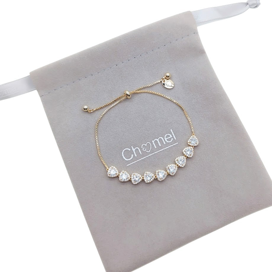 花立方氧化锆手链