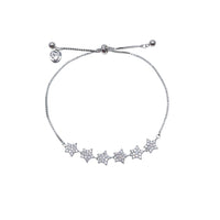 花立方氧化锆手链