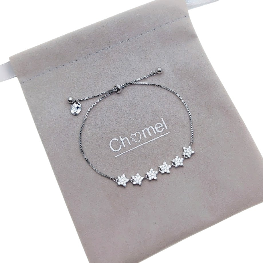 花立方氧化锆手链