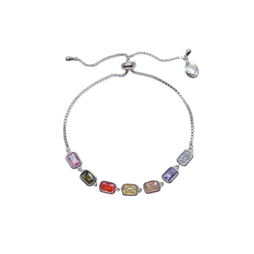 Cubic Zirconia Adjustable Sliding Bracelet