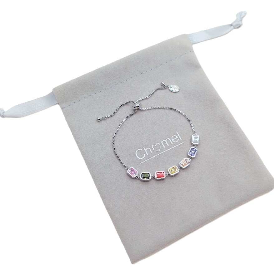 Cubic Zirconia Adjustable Sliding Bracelet