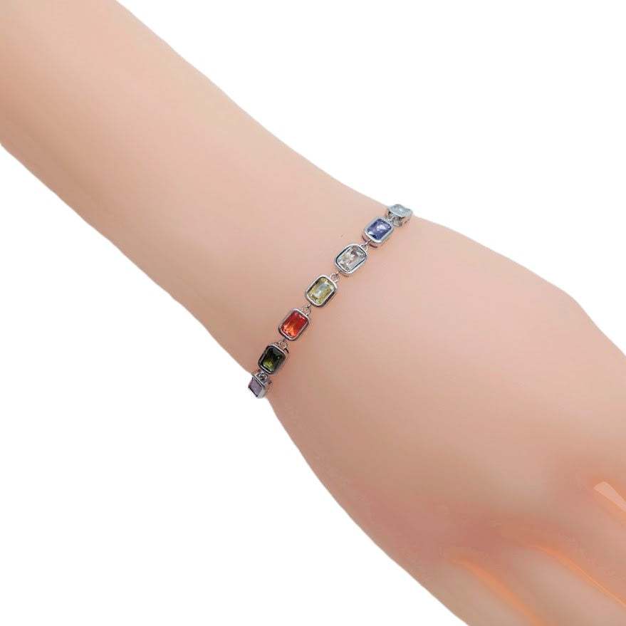 Cubic Zirconia Adjustable Sliding Bracelet