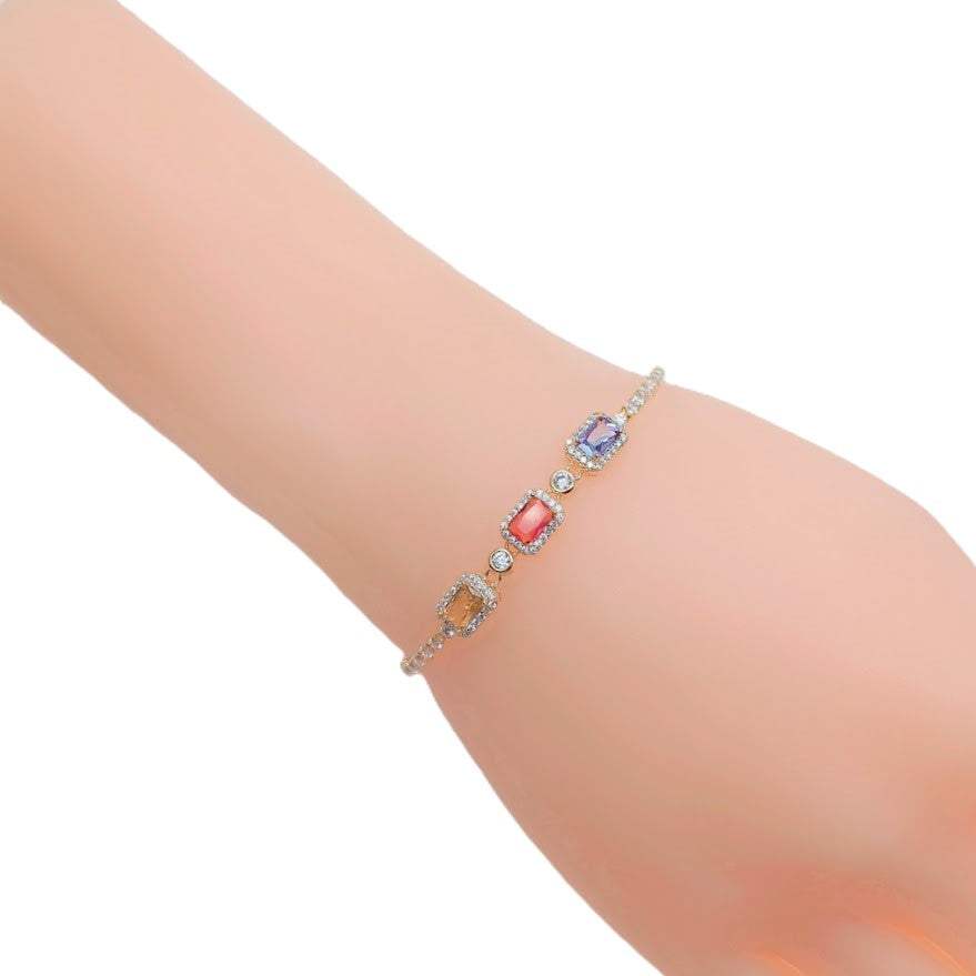 Cubic Zirconia Adjustable Sliding Bracelet