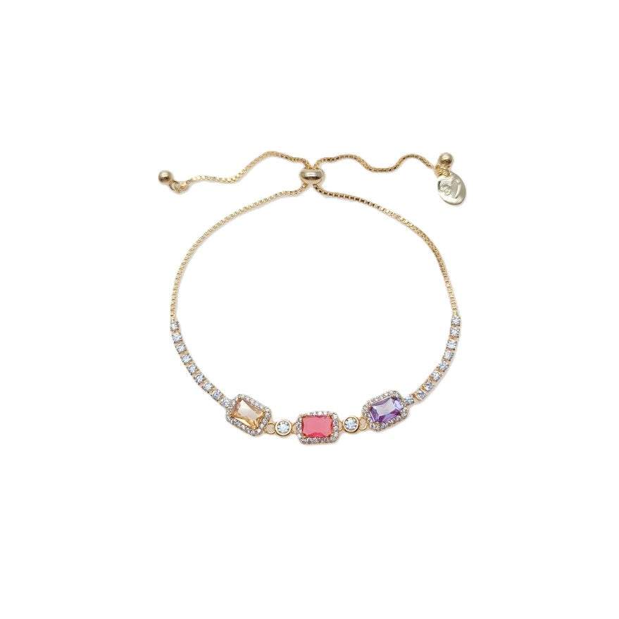 Cubic Zirconia Adjustable Sliding Bracelet