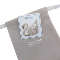 Swan Cubic Zirconia Brooch - CHOMEL
