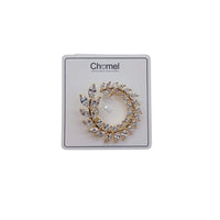 Circular Cubic Zirconia Brooch - CHOMEL