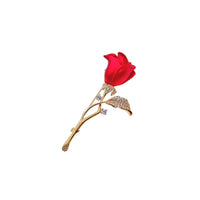 Flower Cubic Zirconia Brooch