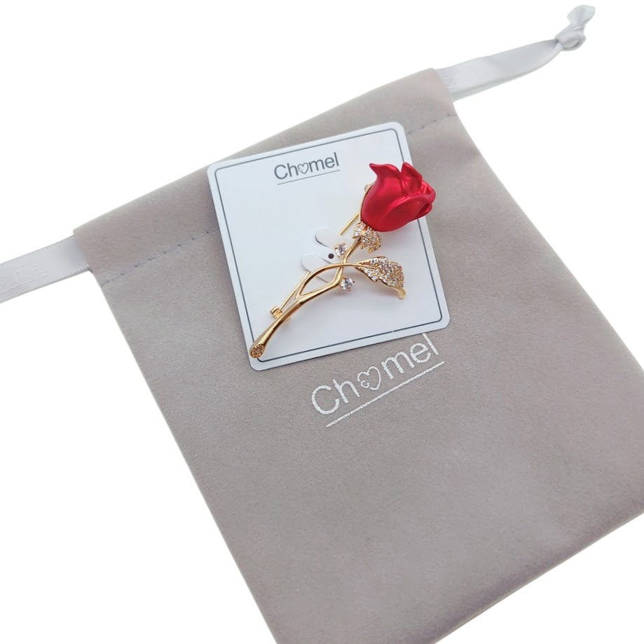 Flower Cubic Zirconia Brooch