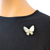 Butterfly Cubic Zirconia & Mother of Pearl Brooch