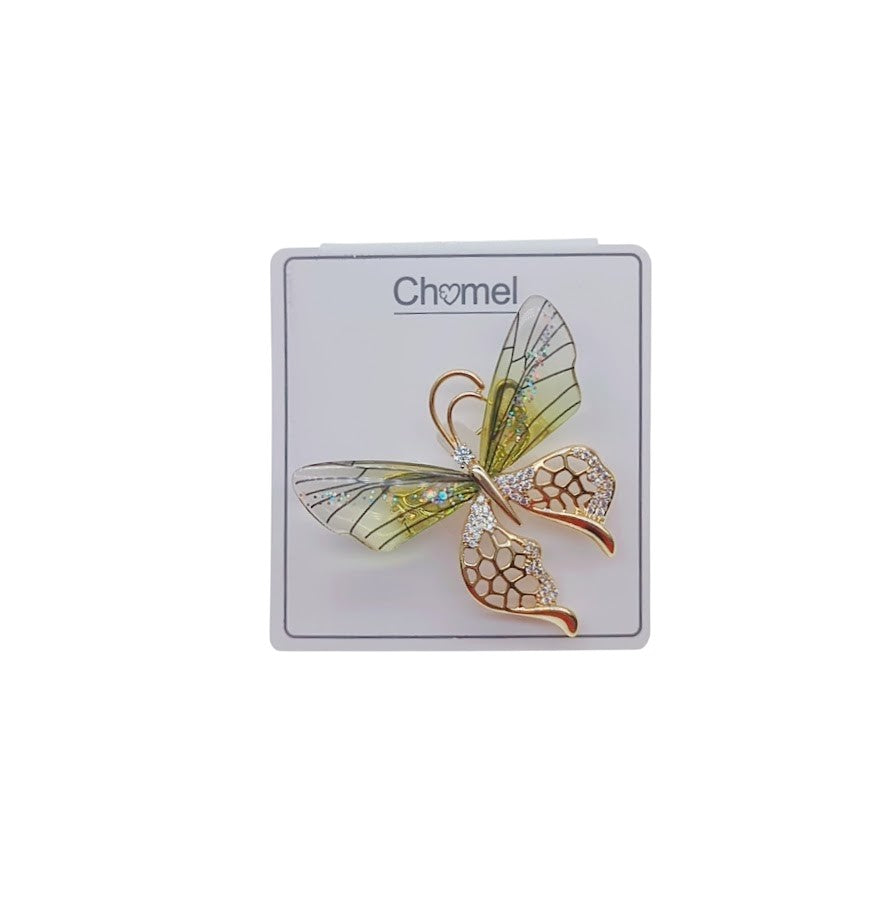Butterfly Cubic Zirconia Brooch