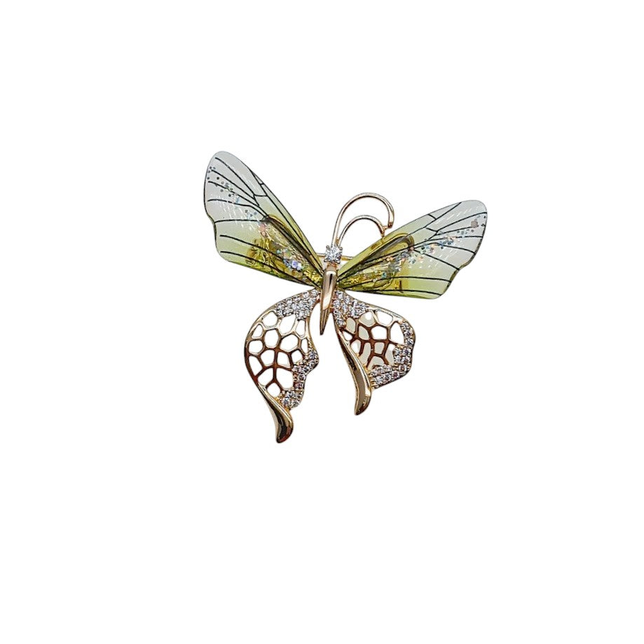 Butterfly Cubic Zirconia Brooch